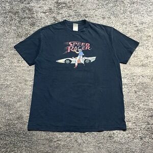 Vintage Speed Racer T Shirt Mens Large Navy Blue Anime Cartoon Y2K 2000s
